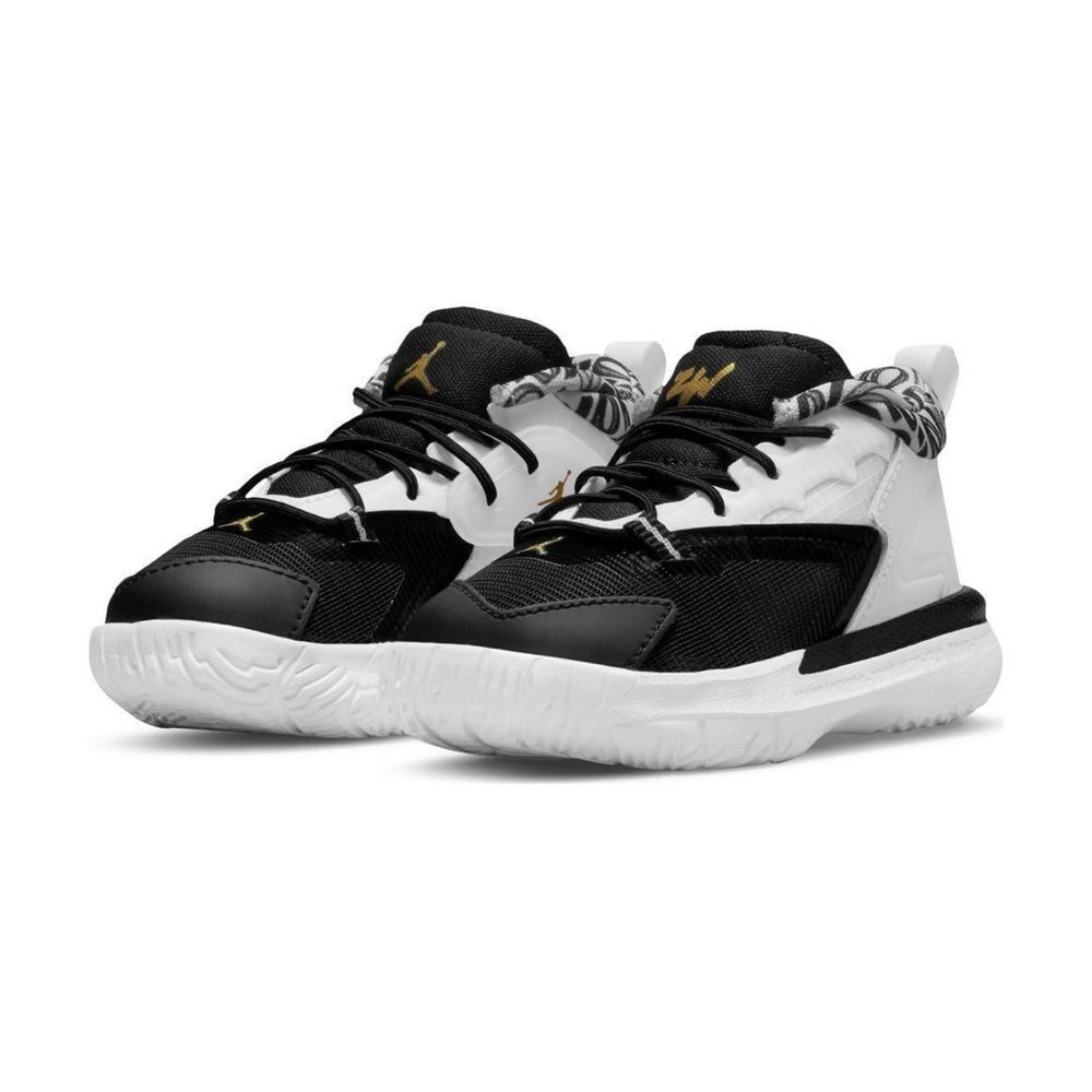 Jordan Zion 1 Toddler Black Metallic White Sneakers Shoes Baby Size 4C
